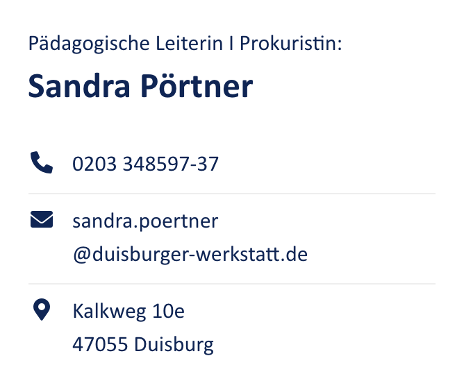 Kontaktdaten von Sandra Pörtner als Grafik